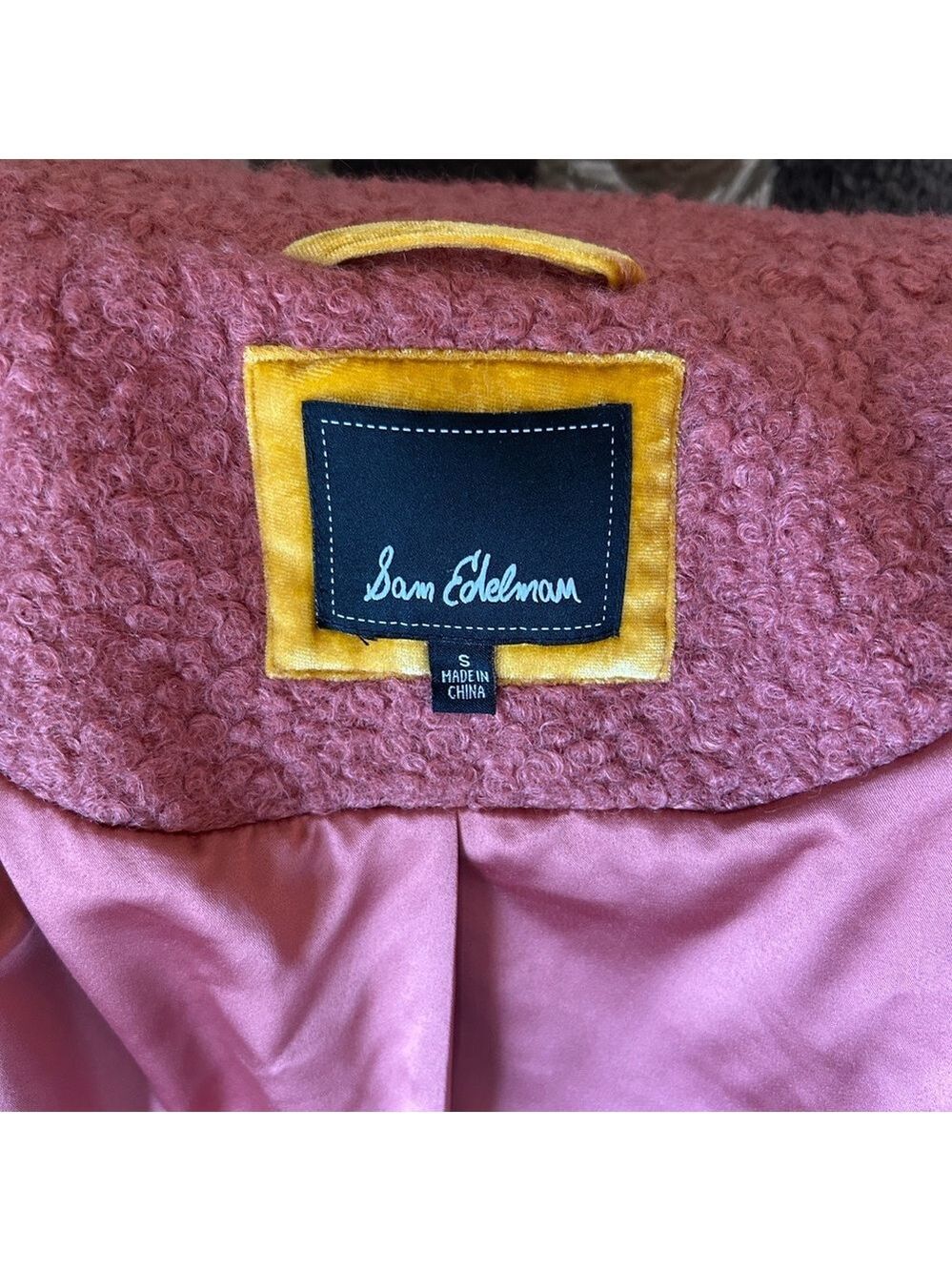 Sam Edelman Women's Cozy Sherpa Jacket in Dusty Rose size S - Picture 10 of 12